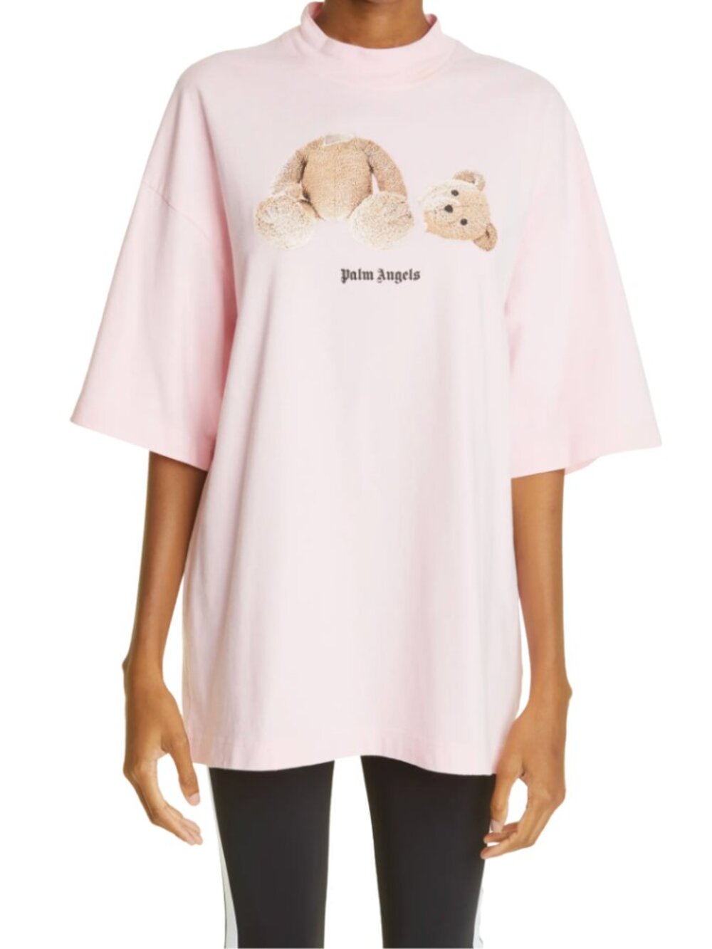 Palm Angels Headless Bear Oversize Cotton Graphic Tee Pink T-Shirt Womens XL